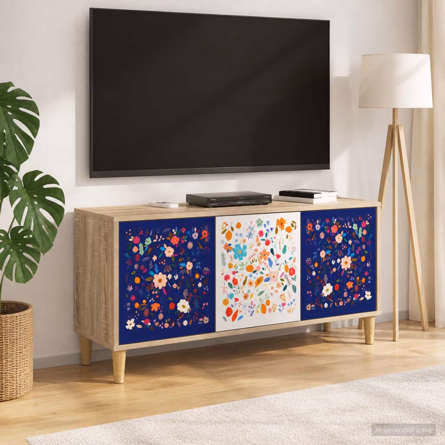 Mobile TV vidaXL MAINZ in legno ingegnerizzato Sonoma, L 102 x P 33 x H 50 cm