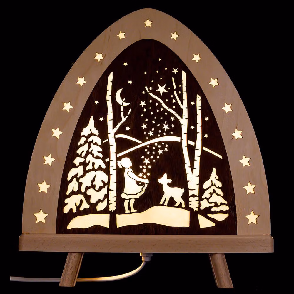Lampada da terra ad arco a candela Sterntaler con illuminazione a LED LxHxP 30x32x6cm NUOVO