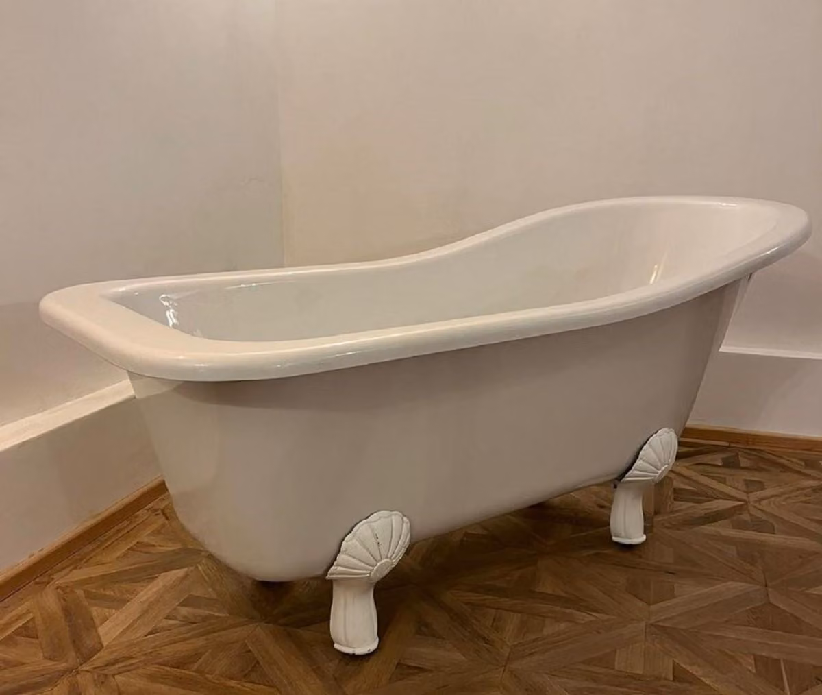 Casa Padrino Vasca da bagno liberty bianca / bianca 170 cm - Vasca da bagno freestanding in stile retrò