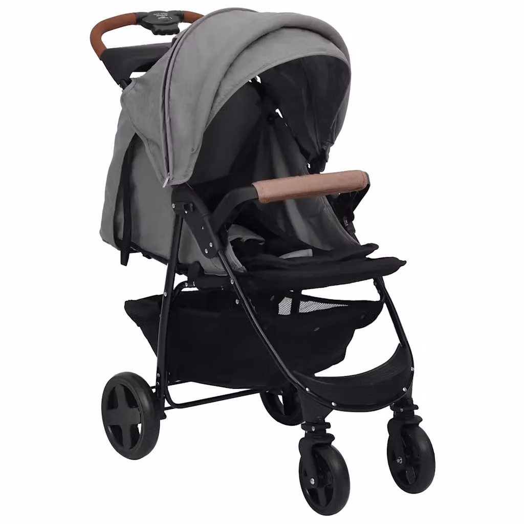 Passeggino 3 in 1 Convertible Grigio Chiaro con Struttura in Acciaio CFW7656761 – 2
