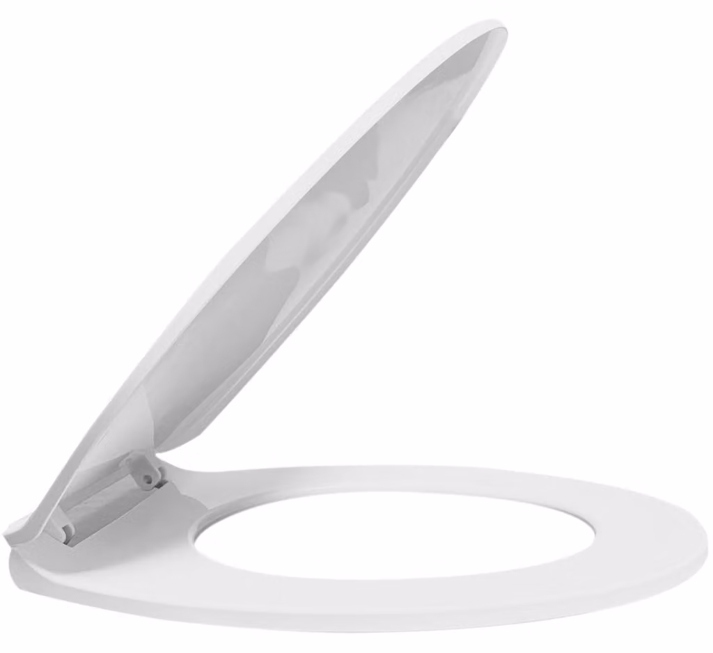 Sedile per WC Toluco - plastica PP - bianco lucido - 34,7 x 3,5 x 41 x 5 cm