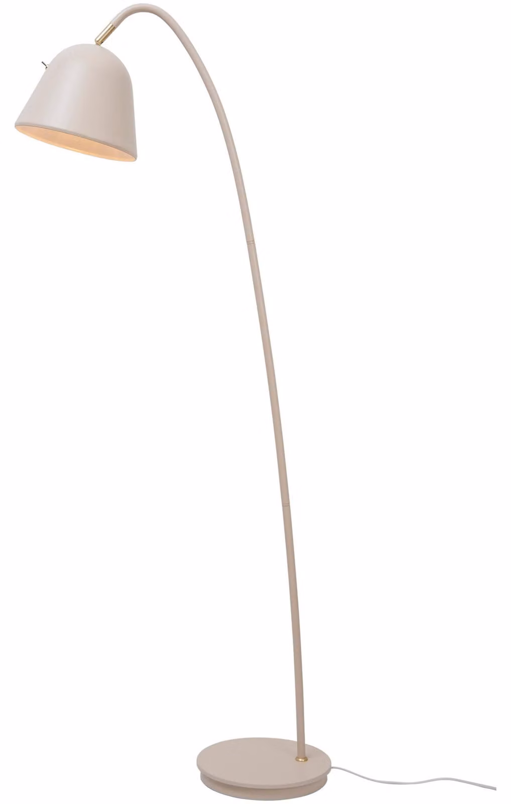 Lampada da terra Fleur Lampada da lettura Ø 23,4 cm Bianco / Beige