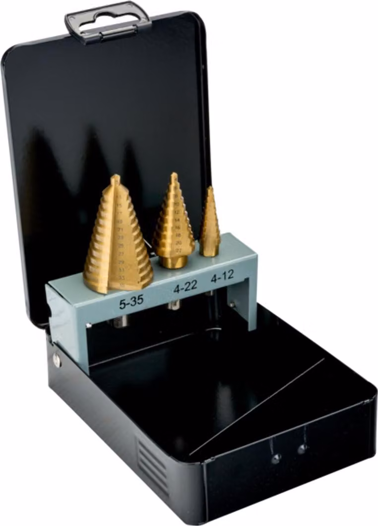 Bahco Steel High Speed Step Drill Set 3 unità Golden Golden One Size