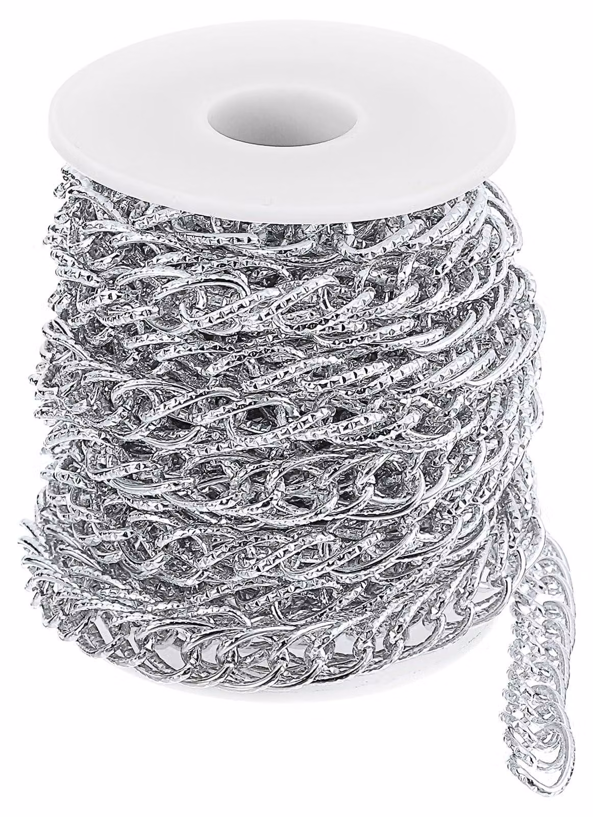 Catena di trasmissione in alluminio, lunghezza 5 metri, dimensioni 16 x 10 x 1,85 mm, colore argento