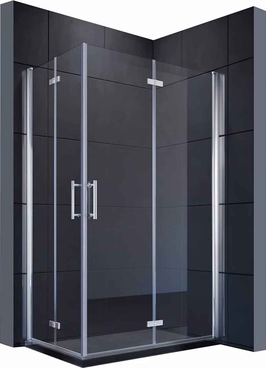 SONNI cabina doccia 100x80x195cm angolo ingresso bagno angolo doccia porta a battente porta a soffietto nano vetro porta a battente 180º