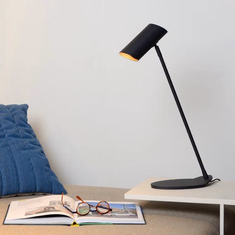 Lucide Lampada da scrivania Hester, Nero, Studio / Ufficio, Metallo, Moderno, Lampada da tavolo
