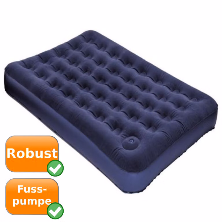 Letto ad aria / letto gonfiabile per ospiti Happy People Double + pompa 191x137x22