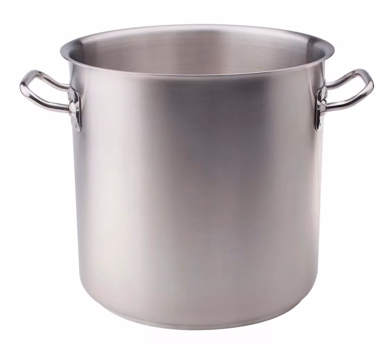 Pentola Alta in acciao inox per induzione, due maniglie, diam. 50cm