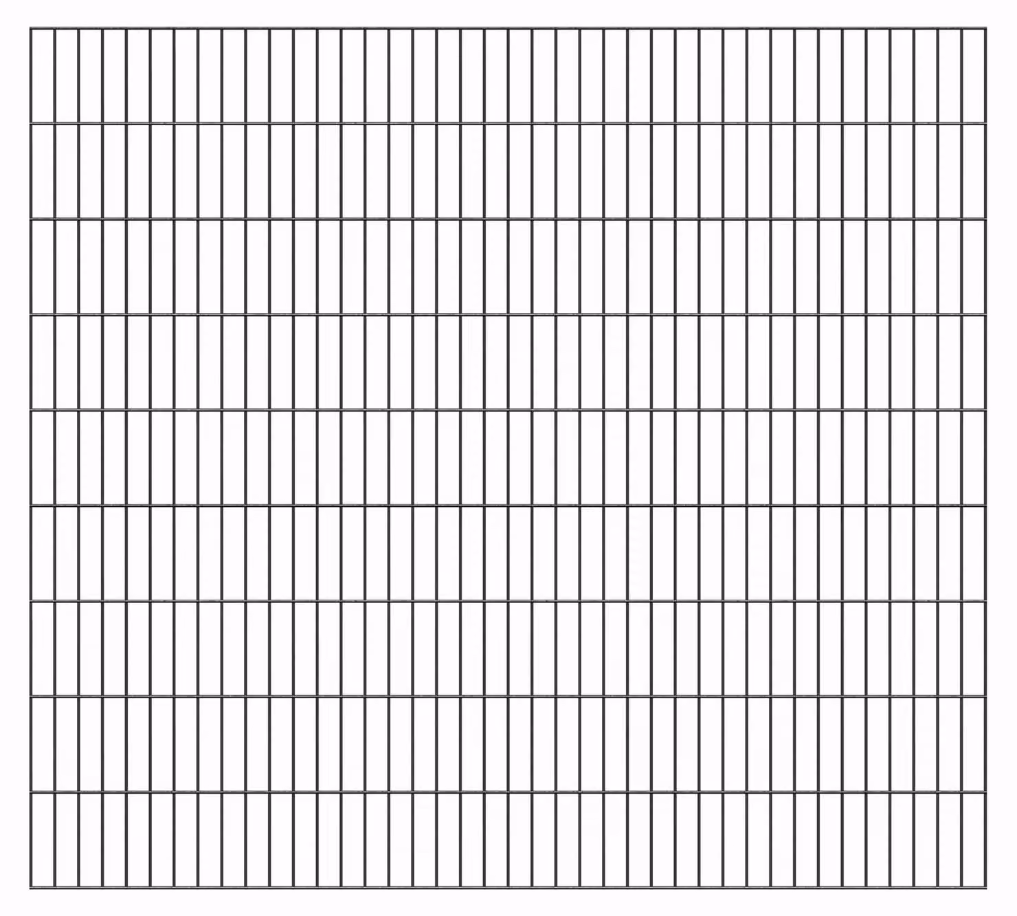 Alberts 642945 Staccionata doppia, plastificata, antracite, altezza 180 cm