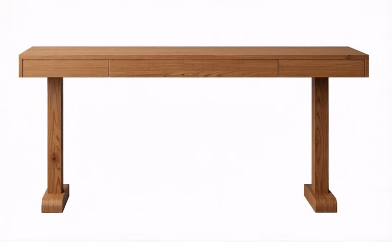 Elegante tavolo in legno marrone, tavolo da pranzo di design, tavoli da cucina