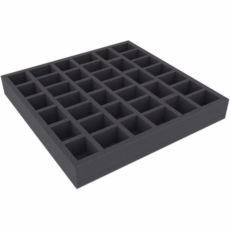Inserto in schiuma da 295 x 295 x 40 mm per giochi da tavolo, 38 scomparti