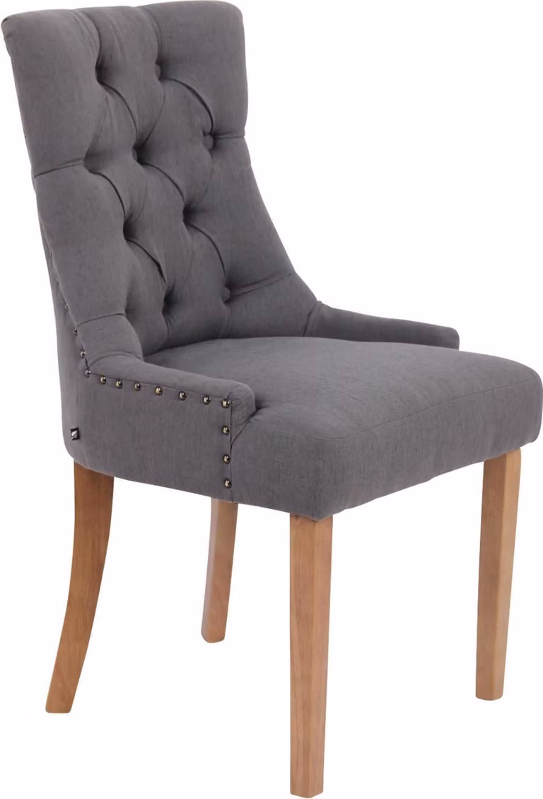 Sedia da pranzo elegante - Sedia da cucina elegante, elevato comfort di seduta, struttura in legno di gomma | Colore: grigio scuro. Colore del vestito: erica antica