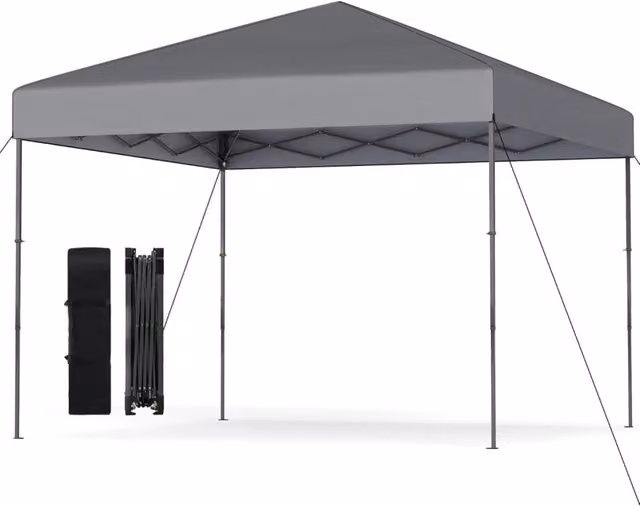 Gazebo Pop-up Design Mania Grigio con Borsa per Trasporto, Tenda per Eventi Sportivi da Esterno L/P: 295 x 295 cm, H: 285 cm