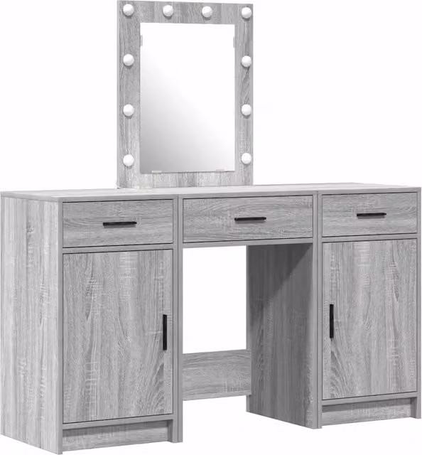 Toeletta | Tavolo da Trucco Grigio 50 x 41 x 135 cm Legno multistrato