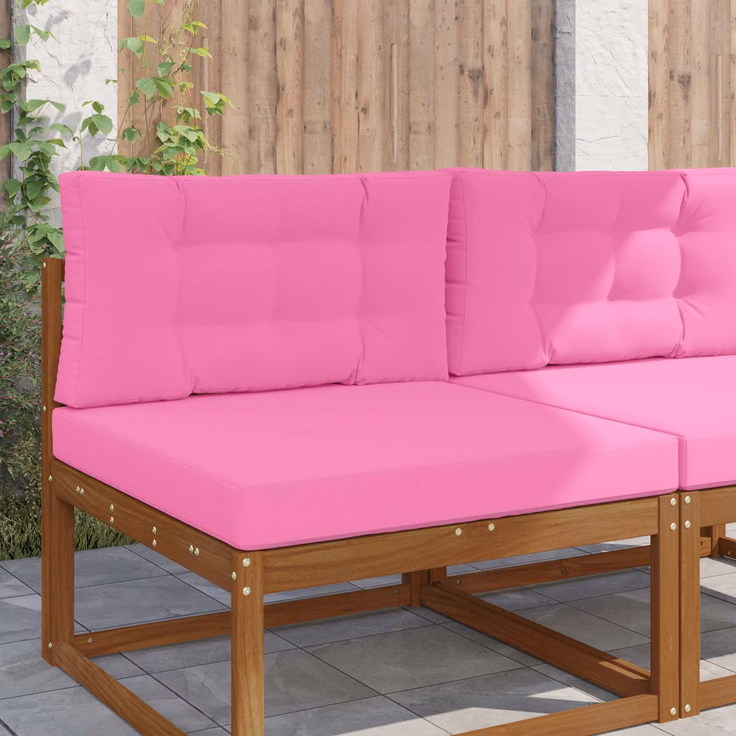 vidaXL Cuscino per divano da esterno moderno in poliestere rosa L/P: 80 x 80 cm