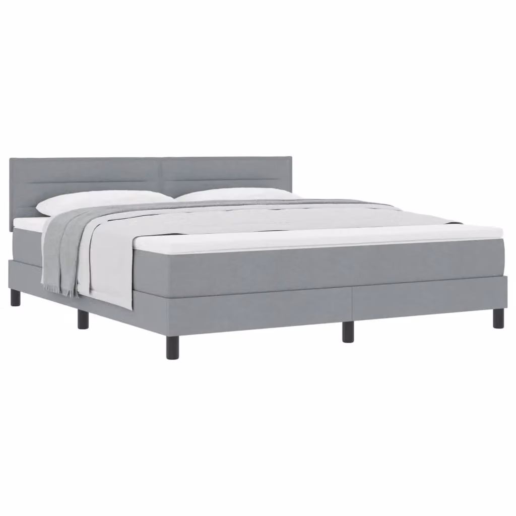 Letto ibrido con testiera vidaXL in tessuto grigio L: 180 cm, P: 200 cm, H: 183 cm – 2