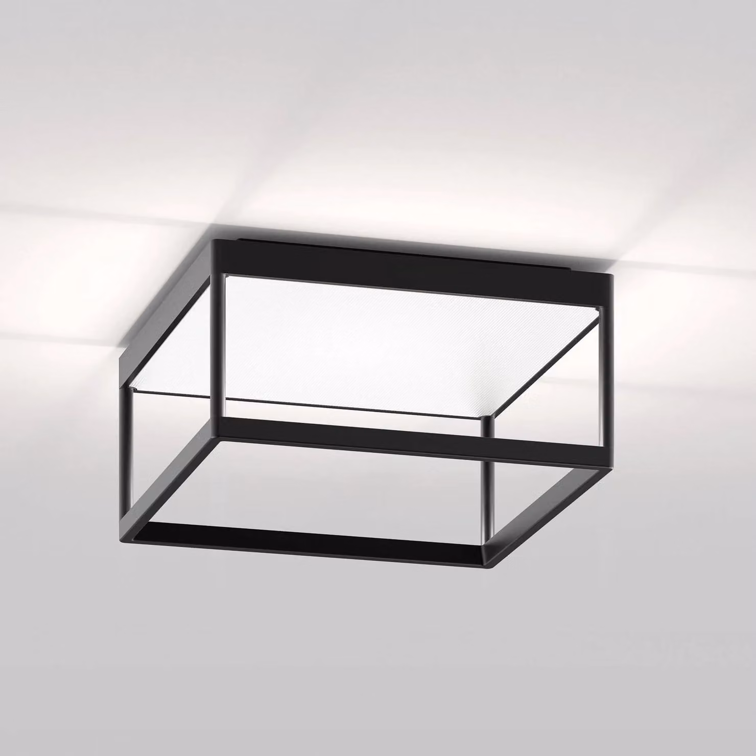 Serien Lighting Plafoniera a LED Reflex 2 M, dimmerabile, Nero, Soggiorno / Sala da pranzo, Alluminio, Design, Plafoniera LED