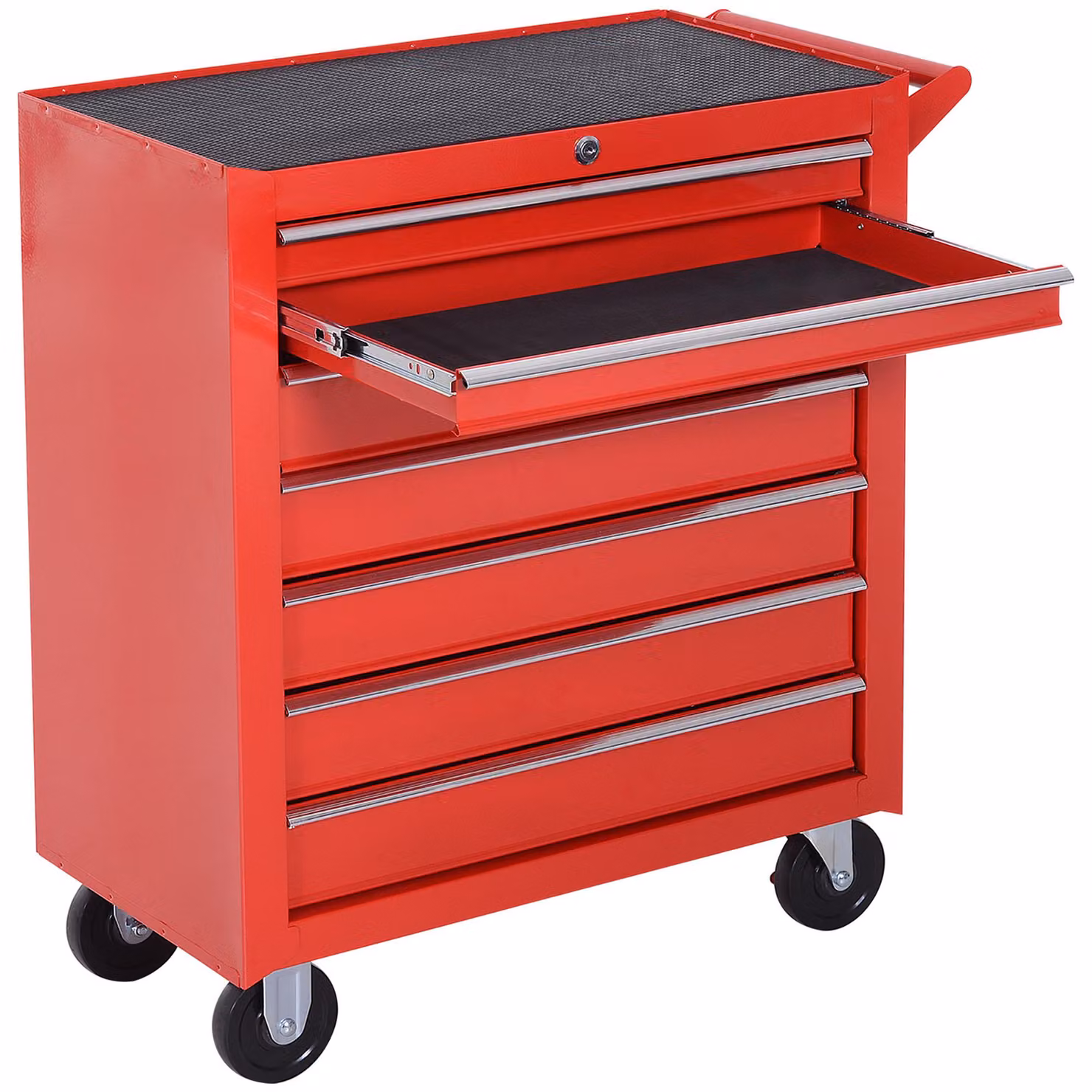 Carrello da officina DURHAND con rotelle, carrello portautensili con 7 cassetti, chiudibile a chiave
