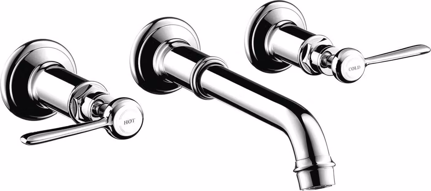 hansgrohe AXOR MONTREUX mitigeur lavabo 3 trous encastré, montage mural, béqu'illes, 16534820, 16534820