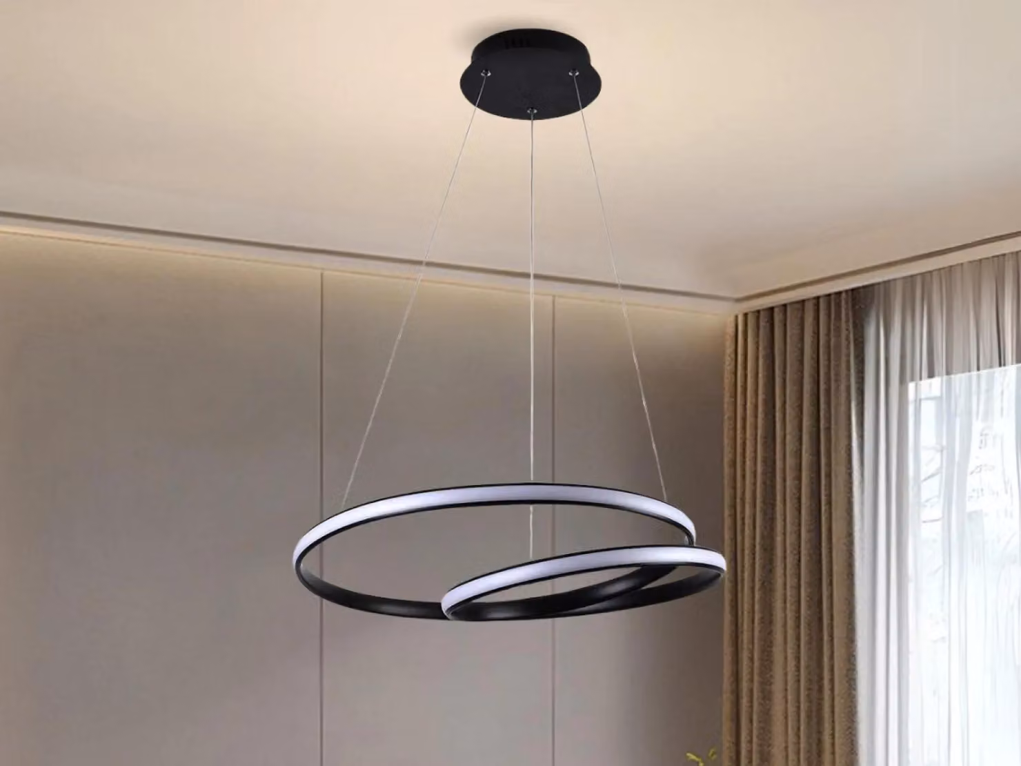 Lampada a sospensione LED con telecomando, 65W - Modello J4302/B