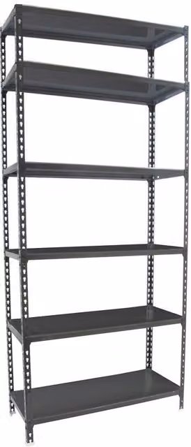 Scaffale in metallo Simon Rack con 6 ripiani colore antracite L: 120 cm, P: 50 cm, H: 250 cm