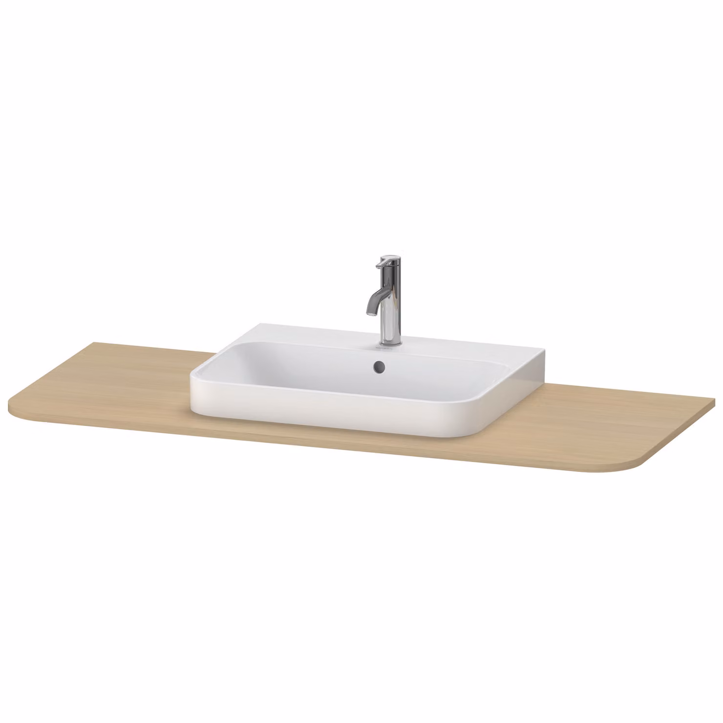 Console Duravit Happy D.2 Plus, 1300x550 mm, 1 découpe au centre, pour meuble sous-lavabo HP4942, HP4962, HP4972, HP031KM7171, HP031KM7171