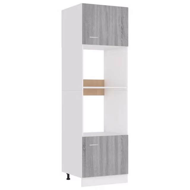 Pensile da cucina Lyon Armadio per microonde Grigio Sonoma L: 60 cm, P: 57 cm, H: 207 cm
