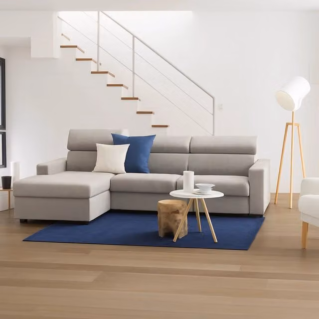 Divano ad angolo Akela TALAMO ITALIA con chaise longue contenitore a sinistra, rivestimento in tessuto Tortora, L: 280 cm, P: 95 cm, H: 85 cm – 1
