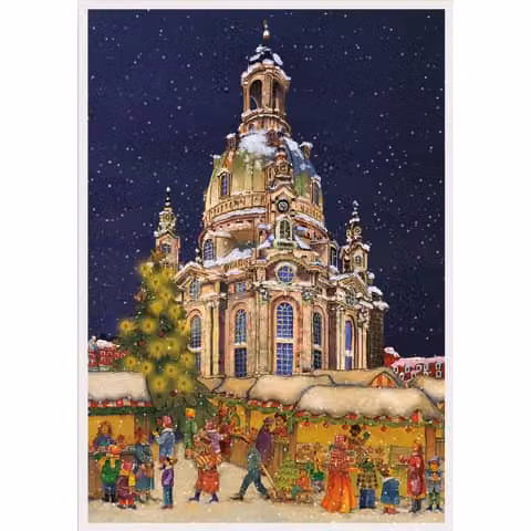 Calendario dell'Avvento n. 318: Frauenkirche di Dresda, formato DIN A