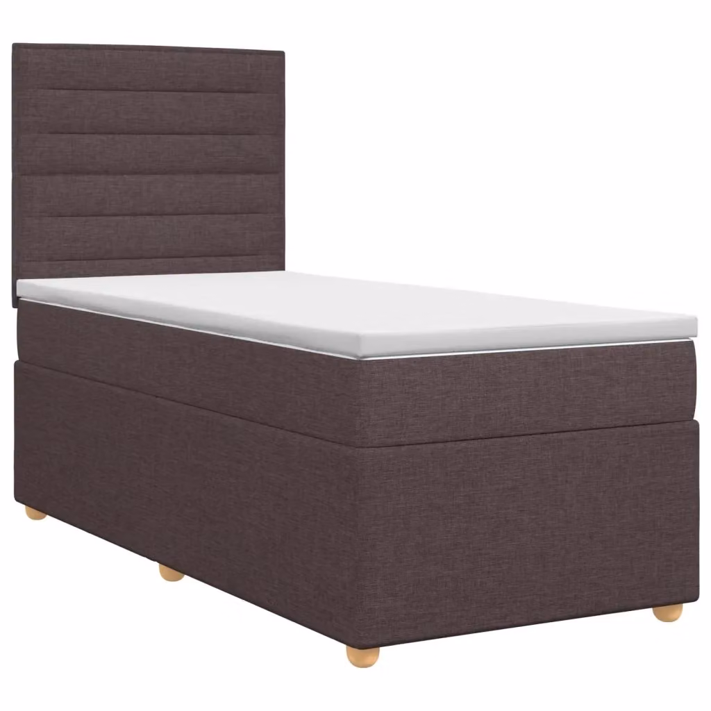 Letto box spring con materasso ibrido vidaXL Marrone e Bianco L/P: 90 x 200 cm – 2