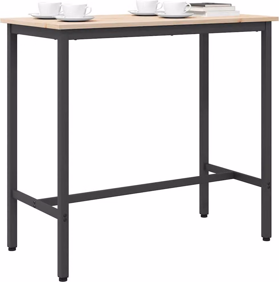 tavolo Naturale 100 x 50 x 91 cm Legno ingegnerizzato e acciaio