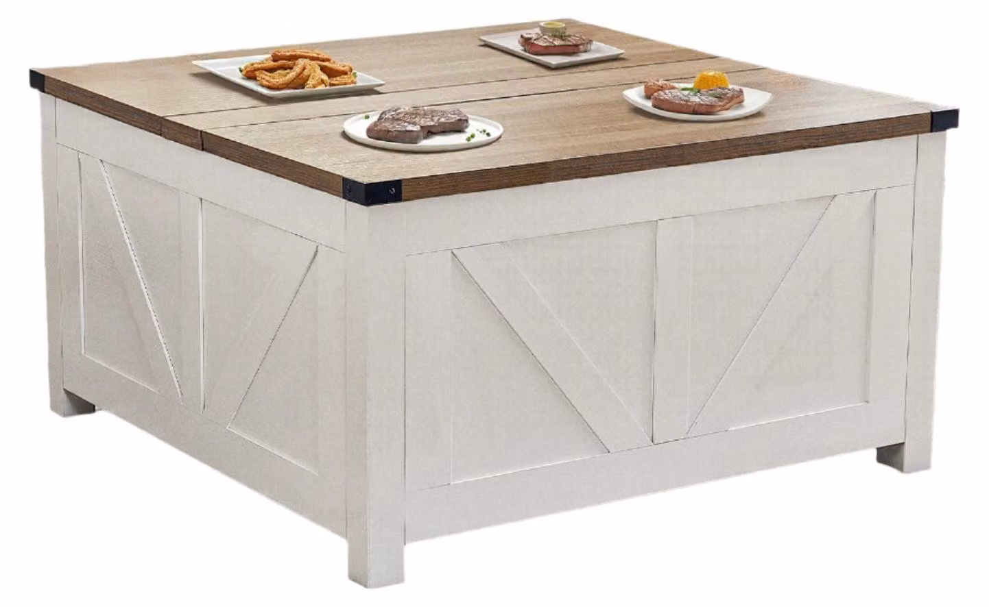 Tavolino da salotto - Tavolino da caffè - Tavolino contenitore - Piccolo tavolo - Tavolo in legno - Sistema di sollevamento idraulico