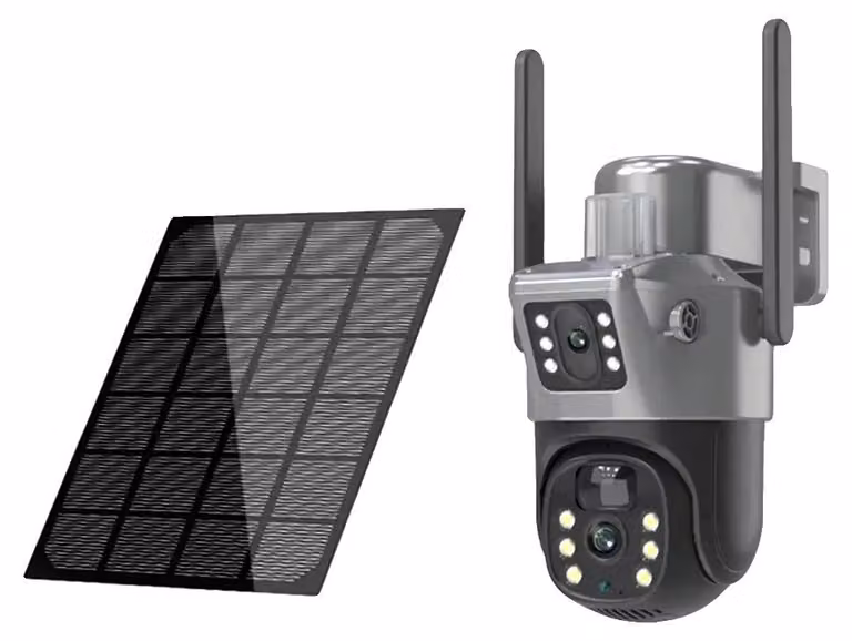 Telecamera di sicurezza, risoluzione 4K, connettività WiFi, aggiungi telecamera Scheda da 128 GB, spina UE