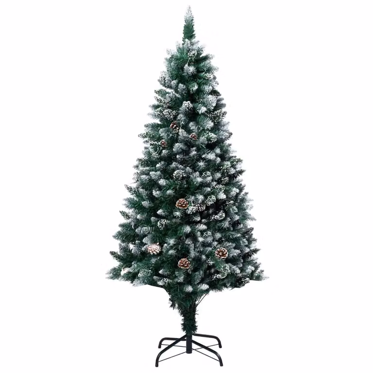 The Living Store Albero di Natale artificiale con pigne e neve 150 cm