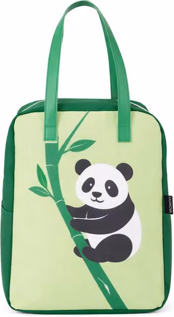 Borsa termica impermeabile con motivo panda verde da 11 l con manici
