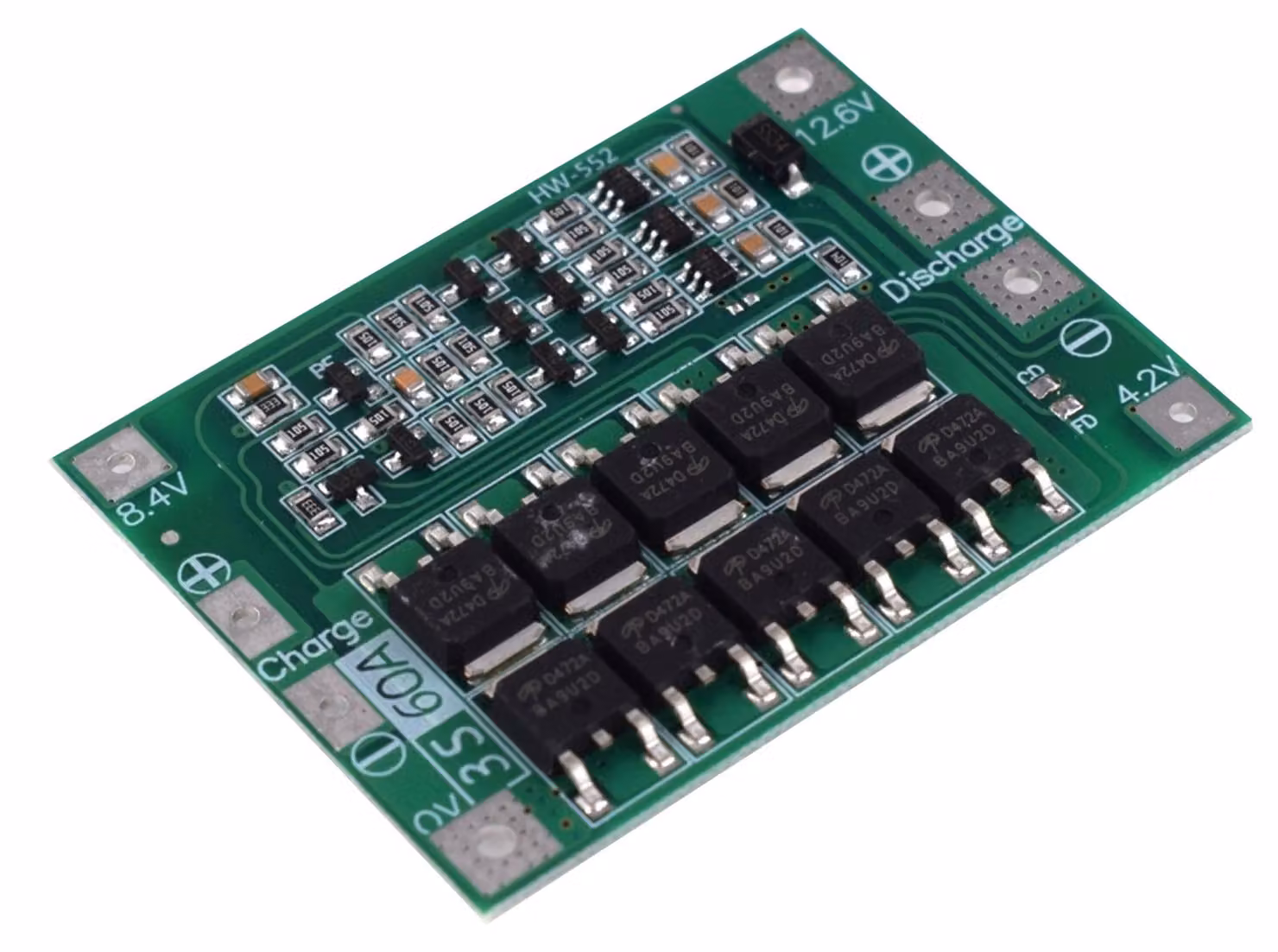 Scheda di protezione per batterie agli ioni di litio 3S 60A, versione migliorata per batterie al litio, con circuiti BMS integrati per la protezione del motore dell'utensile