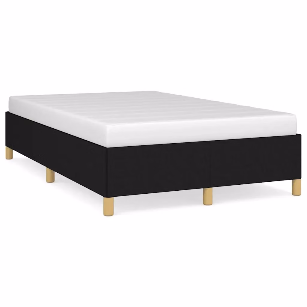 Struttura Letto Design Mania in Tessuto Nero con Doghe in Legno L: 120 cm, P: 200 cm, H: 123 cm – 2