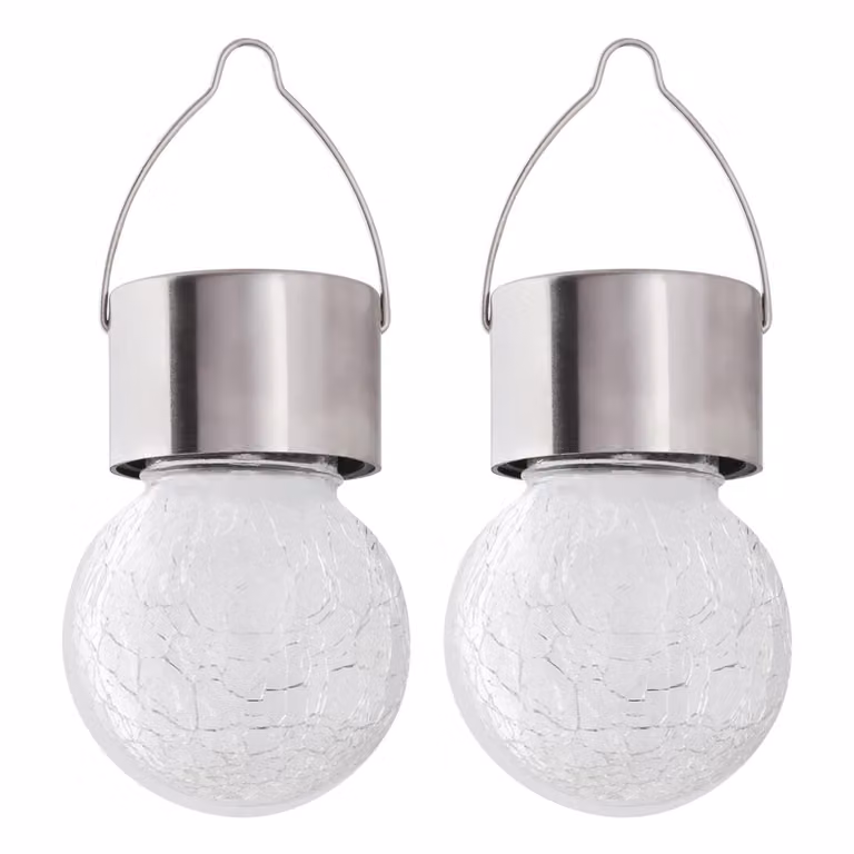 2 lampade solari Rabalux Yola, 1 lumen, grado di protezione IP44, colore: cromo satinato, LED 0,06 W, codice prodotto: 7850