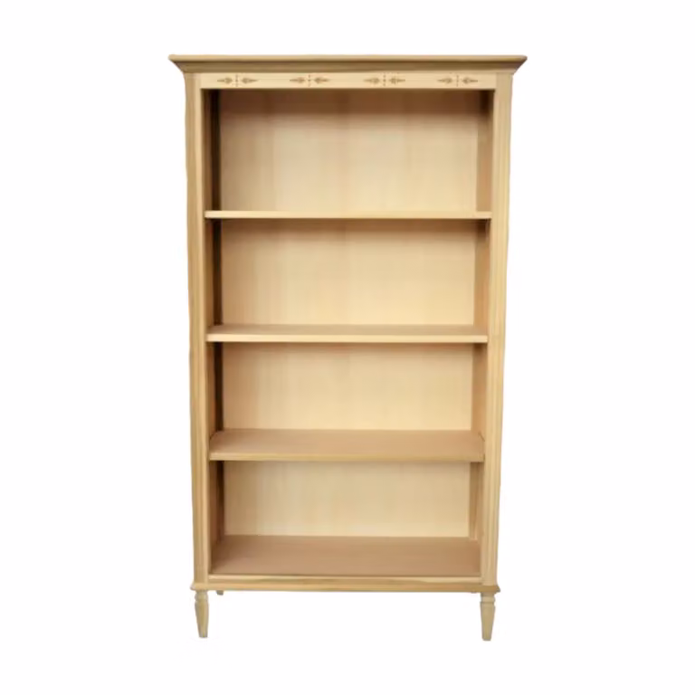 Libreria classica con 4 ripiani in legno grezzo Mobili 2G L/P/H: 100 x 41 x 175 cm