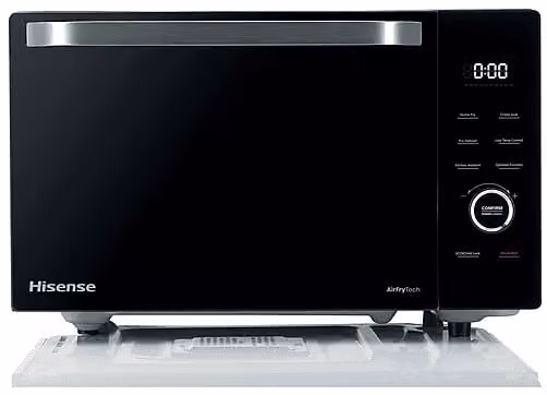 Forno microonde combinato Hisense H30MOBS10HC nero con funzione grill e convezione, capacità 30 l, potenza 1000 W – 1