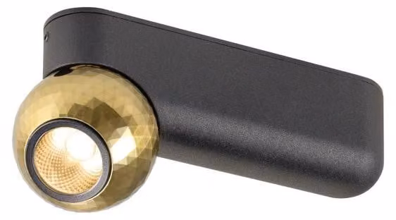 SLV 1010300 DYSKO, plafoniera a parete e a soffitto, singola, PHASE, 2700K, 6,7 W, 36°, nero / oro