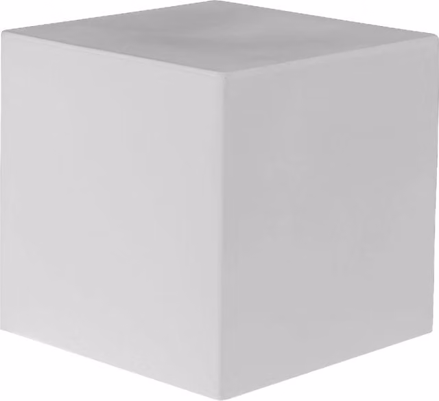 Pouf da giardino moderno Arkema Iris bianco L/P/H: 50 x 50 x 50 cm