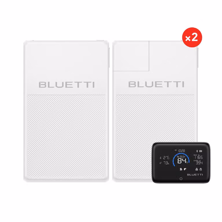 BLUETTI FridgePower: generatore solare + 2 batterie BC 200 + display 1, da utilizzare come alimentazione di riserva per il frigorifero