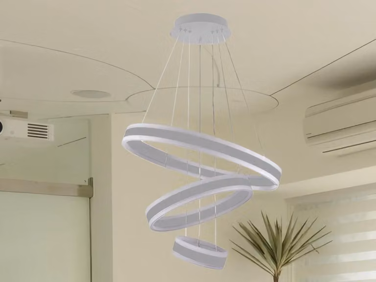 Lampada a sospensione a LED con telecomando, 165W