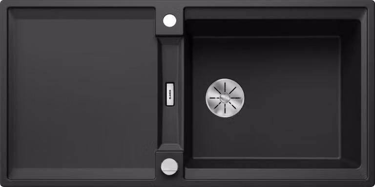 BLANCO ADIRA XL 6 S Lavello da incasso SILGRANIT nero da 60 cm con comando a distanza dello scarico, con accessori