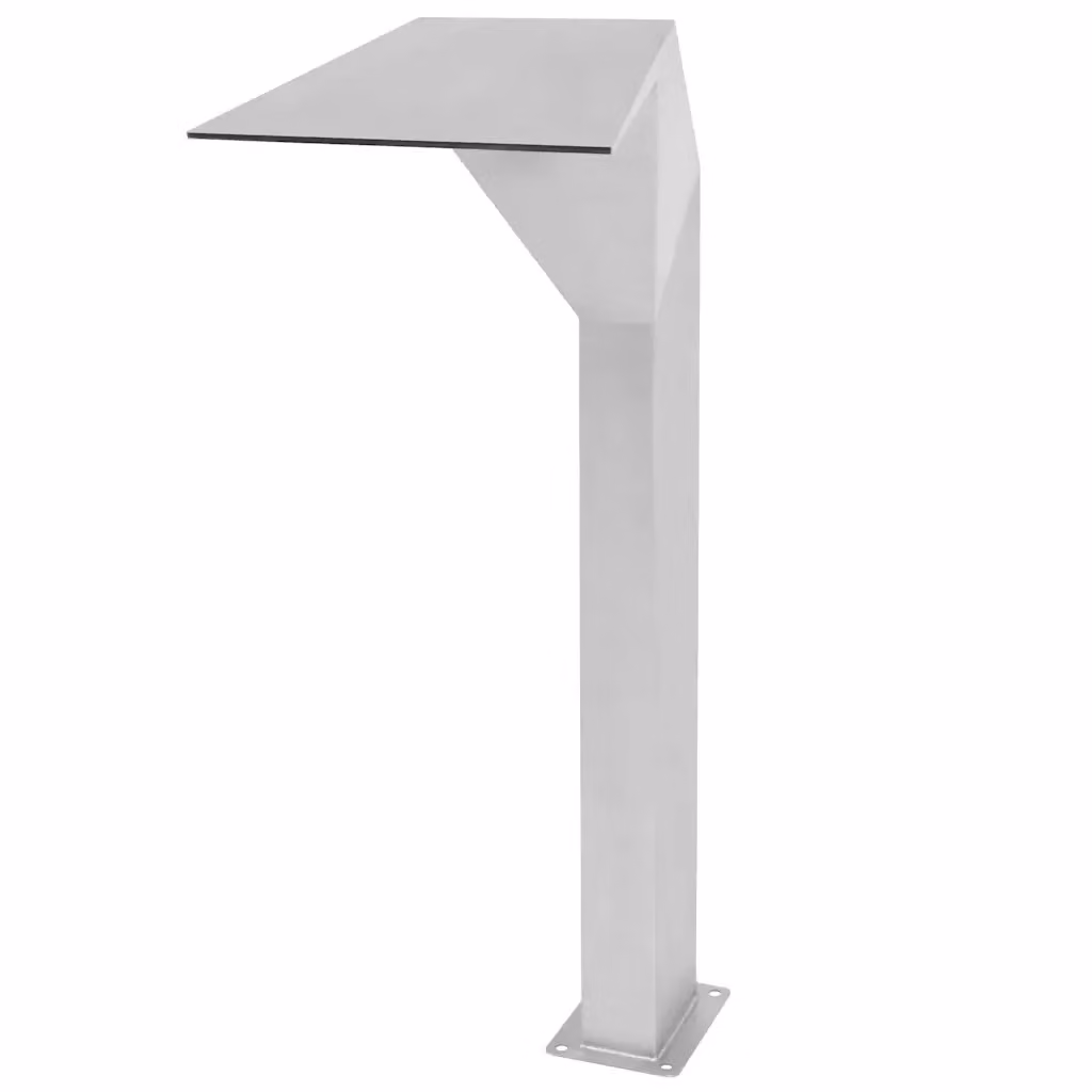 vidaXL Fontana per Piscina Rettangolare in Acciaio Inossidabile e PVC, Argento, L: 50 cm, P: 30 cm, H: 90 cm – 2