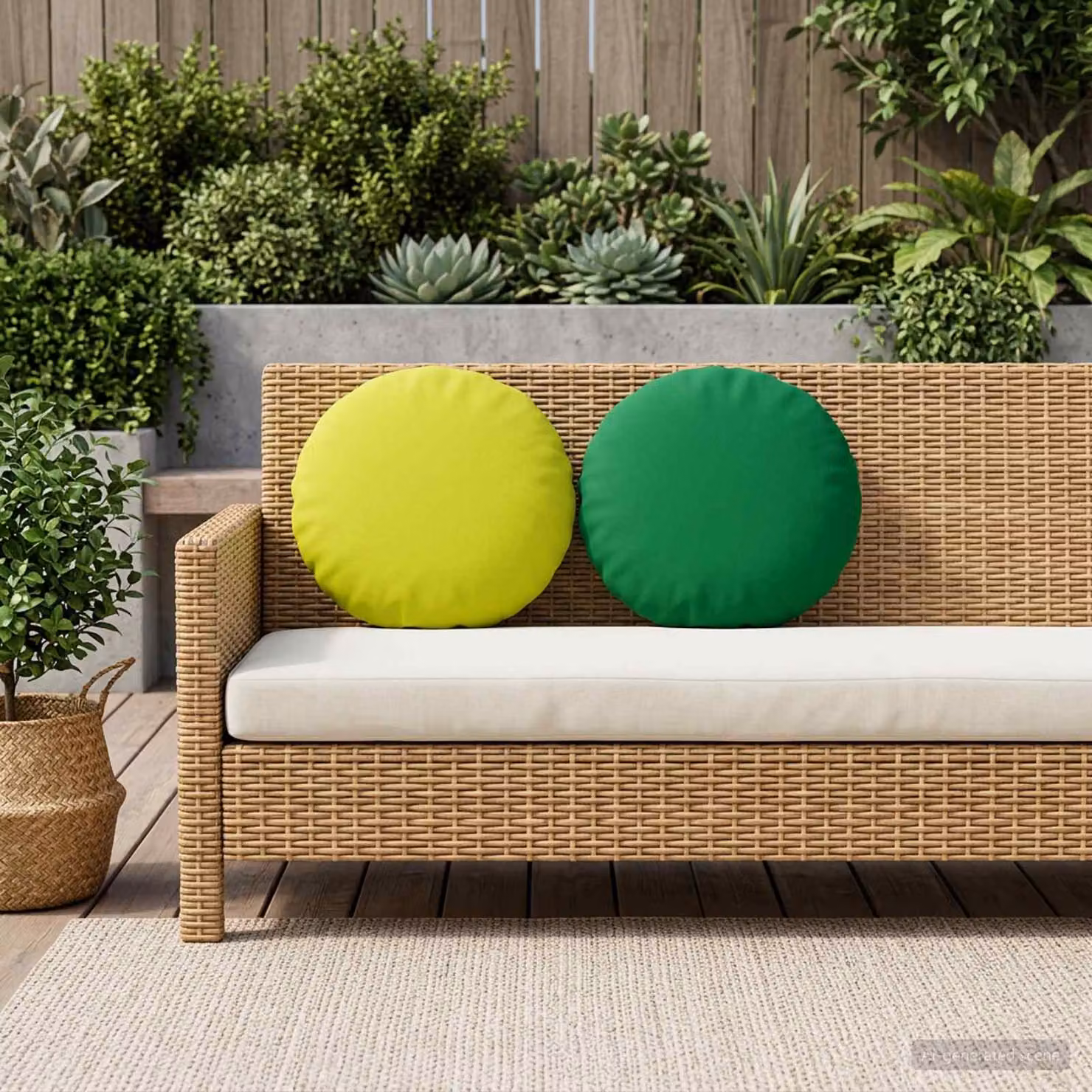 vidaXL Cuscino con cuscino HEERLEN 2 pz Verde Poliestere