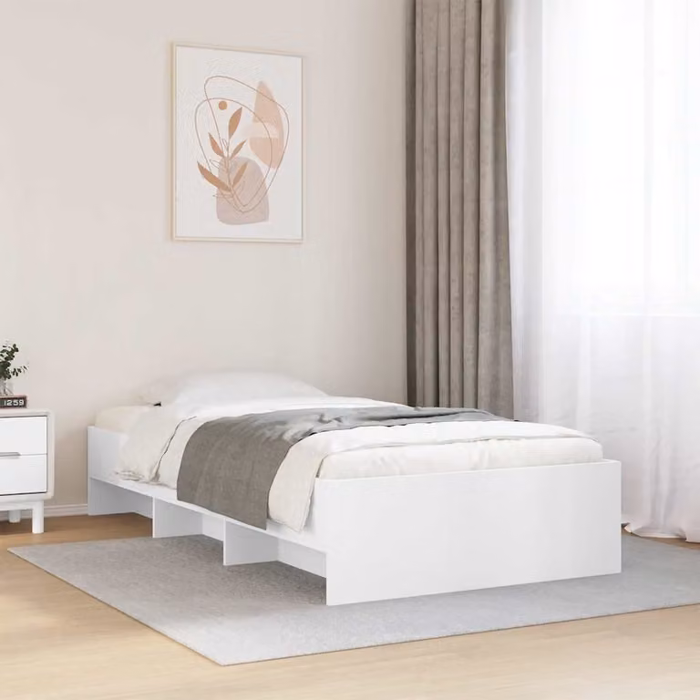 Giroletto vidaXL Bianco in Legno con Compartimenti Laterali L/P/H: 203 x 90 x 35 cm