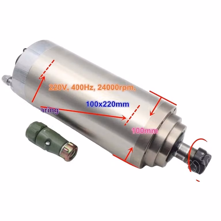 motore mandrino CNC da 3KW, 220V raffreddato ad acqua, 24000 giri/min, pinza di serraggio ER20