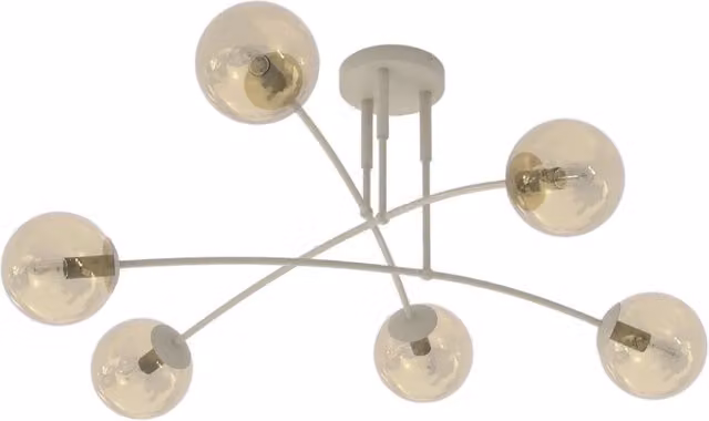 Lampada da soffitto PREGOS 6xE14 sfere beige Emibig